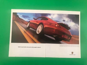 1999 PORSCHE 911 VINTAGE ORIGINAL PRINT AD ADVERTISEMENT 2 PAGE - Bild 1 von 1