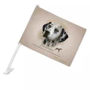 Dalmatian Dog Breed Car Truck Flag with Window Clip On Pole Holder - Bild 1 von 8