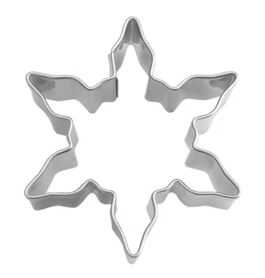 Ausstecher Ausstechform Plätzchen Keksausstecher Edelstahl Eiskristall 5 cm - Bild 1 von 4