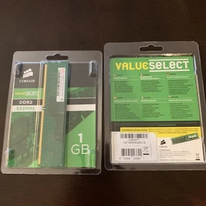 (Lot of 2) Corsair DDR2 1GB Value Select Ram Memory 1x1GB VS1GB533D2 #440K - Picture 1 of 3