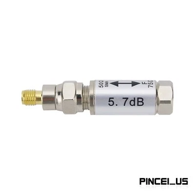 0-3GHz SMA Female to F Male Connector 50 - 75ohm Impedance Converter pe66 - Image 1 of 4