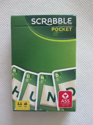 MATTEL GAMER Scrabble Kartenspiel Pocket Rewe Neu und OVP