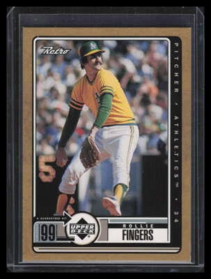 1999 Upper Deck Retro Gold 100 Rollie Fingers 169/250 - Image 1 of 2