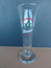 ANCIEN GRAND VERRE A BIERE EMAILLEE 22CM DE HAUT TBE