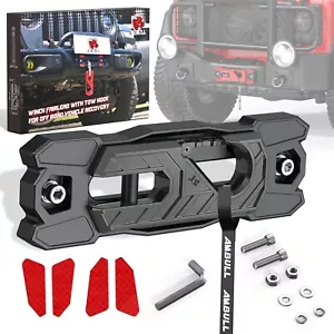 Winch Fairlead with Tow Hook, Aluminum Hawse Fairlead with Grade 80 Forged St... - Picture 1 of 6