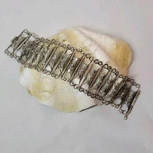 10K5 ANCIEN JOLI BRACELET FEMME EN ARGENT MASSIF 950 BERBERE ETHNIQUE FILIGRANNE - Imagen 1 de 10
