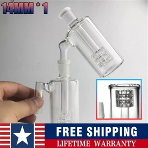 1X 1.4cm 45 Degree Thick Pyrex Bubbler Glass Ash Catcher Glass Water Bong US - Picture 1 of 7