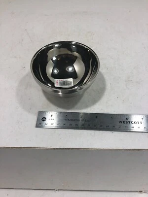 2x Cuencos de Arroz Doble Capa Pulido Acero Inoxidable Metal Cuencos Aislados Térmicos S Foto 1 de 4