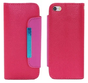 *** $ave 50 % *** Étui portefeuille AOKO - iPhone 5-5S - Rose - Photo 1 sur 5