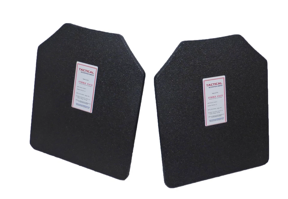 TACTICAL SCORPION GEAR Tactical Scorpion Level IIIA Body Armor Pair Hard 10" x 12" Plates | Stops .44