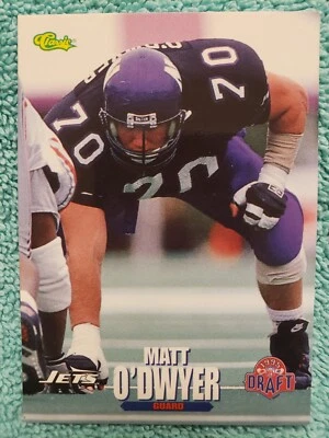 1995 CLASSIC PRO LINE DRAFT MATT O'DWYER #65 NEW YORK JETS NFL ROOKIES  - Image 1 of 4