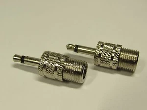 2X F hembra a 3,5 mm macho adaptador coaxial conector coaxial o 1/8" mono coaxial - Imagen 1 de 7