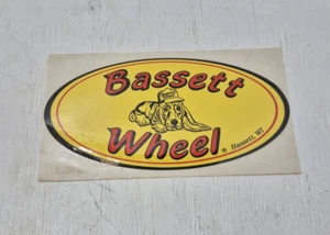 Vintage Bassett Wheel Racing Wheels Bumper Sticker NHRA Muscle Car Hot Rod - Picture 1 of 4