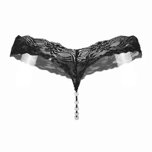 Sexy Thongs Panties Open Crotch G-string Crotchless Underwear Pearl Night Lace - Picture 1 of 13