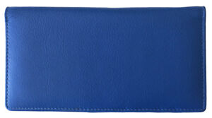 RFID Leather Checkbook Cover With Credit Card Slots and Pen Holder