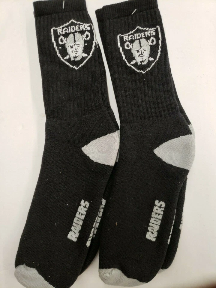 NFL Oakland Raiders Men's Socks - Size: 9-11, New (Lot of 2 Pair - TC) - Image 1 of 1