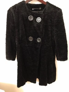 Classy ANN TAYLOR Women's Size Small Black Coat 3/4 Sleeves - Picture 1 of 5