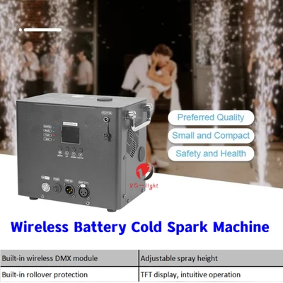 350W Wireless Remote DMX Fountain Sparkler Cold Spark Machine for Wedding Stage - Image 1 of 4
