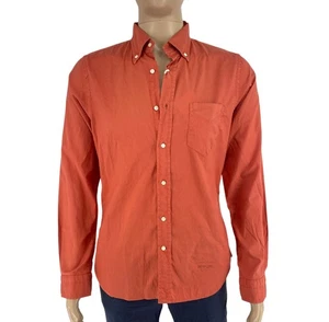 GANT Men Dusty Orange Luxury Oxford Garment Dye Shirt Size M - Picture 1 of 10