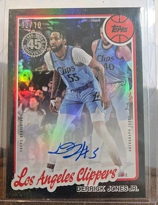 2025-26 Topps Basketball Derrick Jones Jr. Auto 45th Anniversary Black /10 - Image 1 of 2