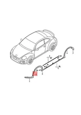 Cuadro Volkswagen Beetle negro satinado genuino 5C5807604A9B9 Foto 1 de 2