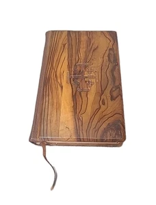 VTG 1957 Holy Bible Olive Wood Cover Jerusalem/Bethlehem KJV Red Letter Edition - Picture 1 of 21