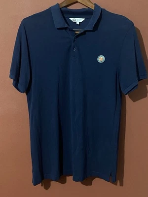 Мужская футболка-поло Roland Garros Basic темно-синяя размер XL 100% хлопок теннис - Изображение 1 из 4