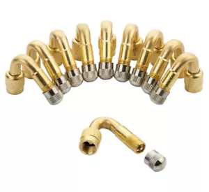 10x Extensión de válvula Extensión de válvula 45° Coche Camión Adaptador de válvula Coche Neumáticos - Imagen 1 de 3