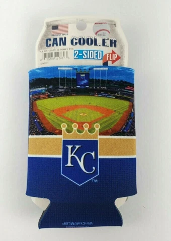 Kansas City Royals Stadium Can Cooler Koozie 12 oz. Baseball MLB 2-Sided USA NEW Cover