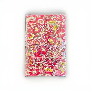Handmade Paper Journal Paisley print 4"x6", Vintage Diary Notebook with Thread - Picture 1 of 2