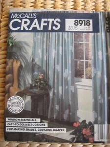 McCall's Crafts Drapery Instructions 8918 12 1990's shades curtains drapes UC - Picture 1 of 2