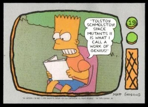 1990 Topps The Simpsons #19 Tolstoy Schmolstoy! Space Mutants EX+ - Picture 1 of 2