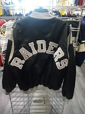  CHAQUETA ACOLCHADA SATINADA DE COLECCIÓN LOS ANGELES RAIDERS PARA HOMBRE -L Foto 1 de 4