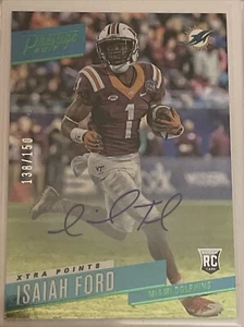 2017 Prestige Xtra Points Green Signatures /150 Isaiah Ford #289 Rookie Auto VT - Picture 1 of 1