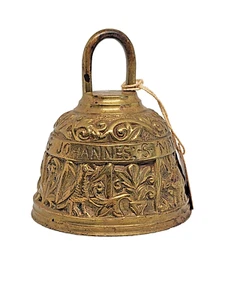 Antique Brass Bell Four Evangelists – St. Matthew Mark Luke John Relief - Picture 1 of 7