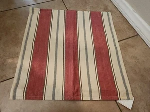 NEW Pottery Barn Rustic Wide Stripe 20" Pillow Cover Red Farmhouse holiday - Picture 1 of 8