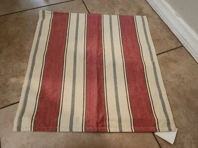 NEW Pottery Barn Rustic Wide Stripe 20" Pillow Cover Red Farmhouse holiday - Image 1 of 4