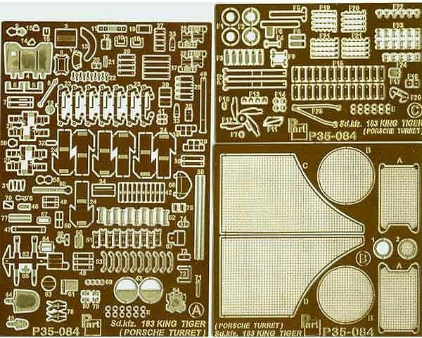 PART PT35084 KING TIGER Sd.Kfz. 183 PORSCHE TORRETTA (DRAGON) SCALA 1:35 - Immagine 1 di 1