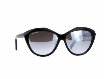 Gafas de sol Swarovski SW136 SK136 136 01B marco de plástico espejado negro 58-14-135 Foto 1 de 3