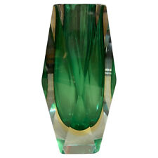 1970s Jaru Modern Green Murano Glass Vase By SEGUSO