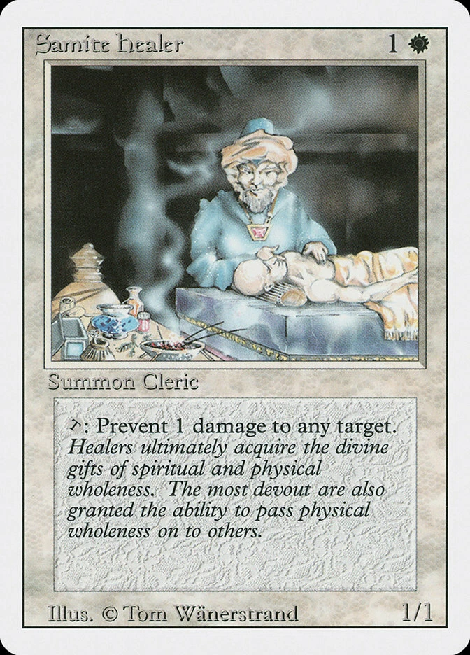 1x Samite Healer - LP - Revised Edition - SPARROW MAGIC mtg - Image 1 of 1