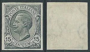 1917-20 REGNO EFFIGIE 15 CENT VARIETà NON DENTELLATO SENZA GOMMA - CZ18-10 - Foto 1 di 1