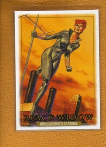 Black Widow 2024 SkyBox Marvel Masterpieces ’92 Platinum Leather #3 - Picture 1 of 2