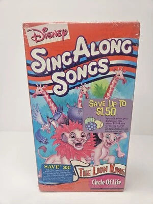 Disney Sing Along Songs Lion King Circle of Life VHS Video Tape NEARLY NEW! Rare - Image 1 of 4