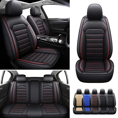 Fit For Mazda Car Seat Covers Front+Rear Pu Leather Full Set Seat Protector - Image 1 of 4