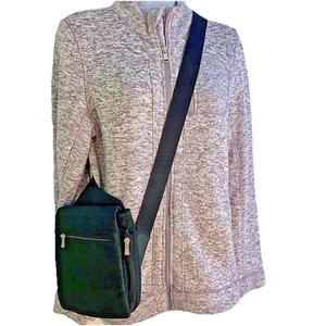 Travelon Urban anti-theft bag black cross body Multi Pockets Sling Compact - Picture 1 of 15