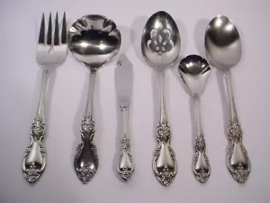 Oneida Louisiana 6 pezzi da portata in acciaio inox. Cucchiaio da tavola, cucchiaio a fessura, mestolo di Gravy - Foto 1 di 11