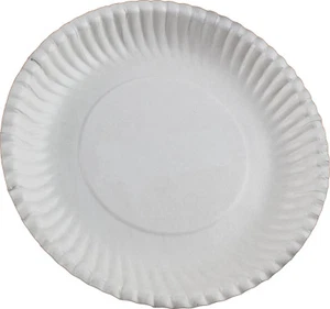 500 Stück Pappteller weiß rund 23cm Imbissteller Party Catering Einweg Teller - Bild 1 von 2