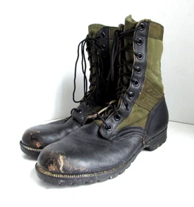 Original Vietnam Jungle Boots Bata Boots Spike proof 9R Vintage - Picture 1 of 12