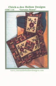 "ROSAS DE OTOÑO ~ Diseños huecos Chick-a-dee ~ Mesa corredor - Colgante de pared ~ 26x40" - Imagen 1 de 3